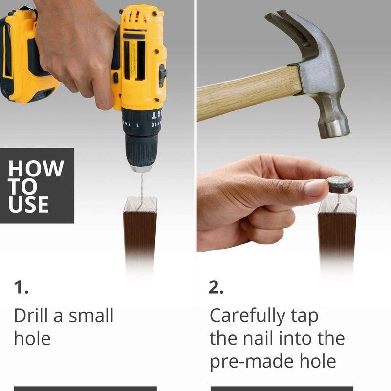 X-Protector Nail-on Felt Pads X-PROTECTOR 40 PCS - 0.8" Felt Furniture Pads - Felt Chair Pads for Hardwood Floors - Floor Protectors for Furniture Legs - Furniture Sliders for Hardwood Floors (20mm)! - Image 5